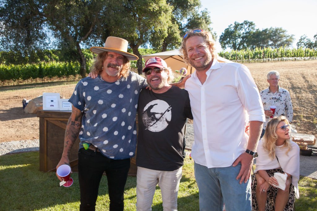 Jake Bilbro from <a href="/Limerick_Lane/">Limerick Lane</a> hanging with legendary rockers <a href="/sammyhagar/">Sammy Hagar</a> and <a href="/dfrankenreiter/">DonavonFrankenreiter</a> helping <a href="/Emeril/">Emeril Lagasse</a> raise $500K for North Bay Fire Relief at "Party at Dan's" at @AristaWinery, #thankyou, <a href="/sonomamag/">Sonoma Magazine</a>, bit.ly/2KB8Osj