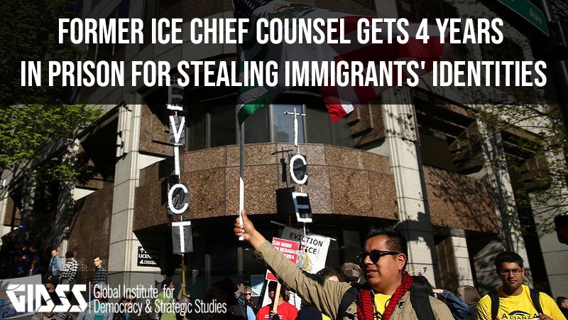 gidssusa's tweet photo. Former ICE Chief Counsel Gets 4 Years In Prison For Stealing Immigrants' Identities #gidss #gidssusa Read more: https://t.co/9jE1zLeR0B https://t.co/Ia53CCUIl4