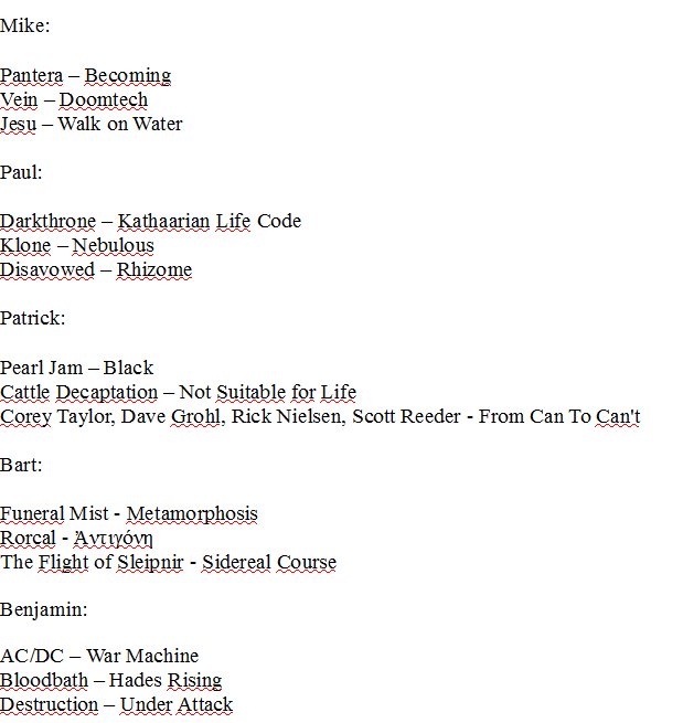 RiverofSoulsNL's tweet photo. Below, you can see the running order of the playlist and who chose the song. #RiverofSouls #Metal #Playlist https://t.co/paVqiW1wn4
