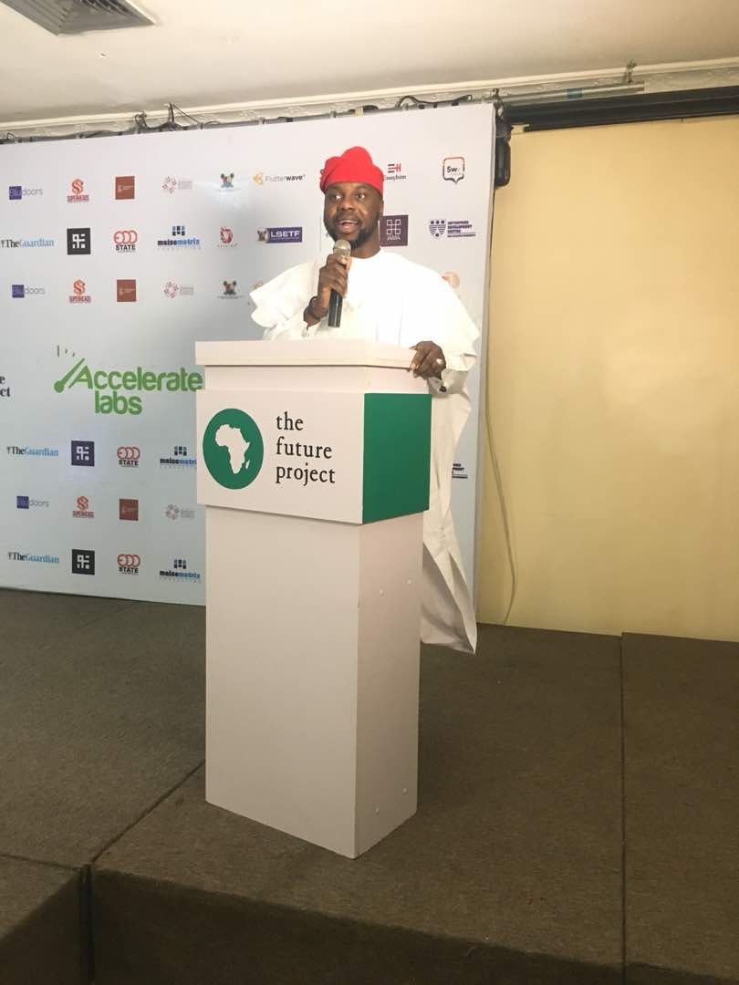 WhistleTalks's tweet photo. Co founder of RED Media, Adebola Williams giving his address at the Demo Days Lagos!
#AccelerateLabs #SparkForGrowth https://t.co/nCUnZgDfL0