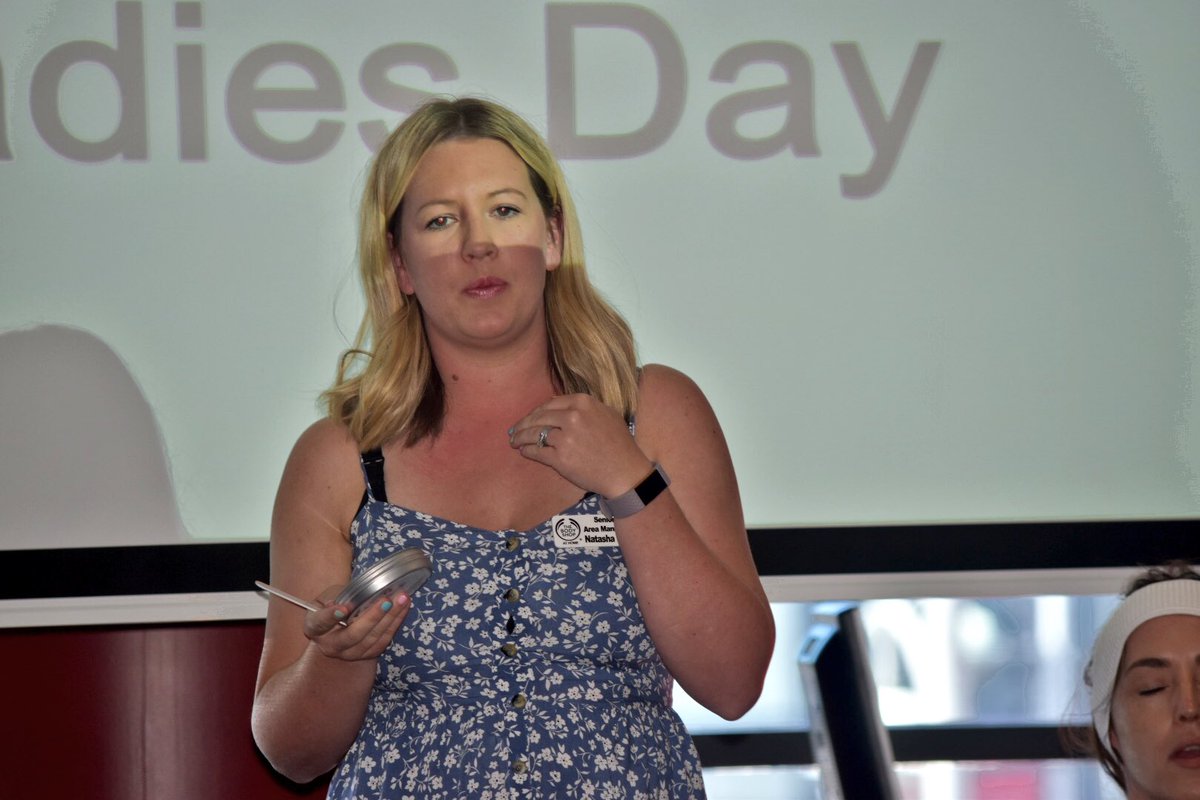 MFCFoundation's tweet photo. Natasha Day, Senior Manager at @TheBodyShopUK at Home, is here to deliver a workshop on beauty products! 👝

The ladies can purchase any of the items on show after the tutorial, with 🔟% of each sale donated to MFC Foundation! 😍

Thanks Natasha! 👏 #FoundationLadiesDay 🔴⚪️ https://t.co/FtHNKJo29C