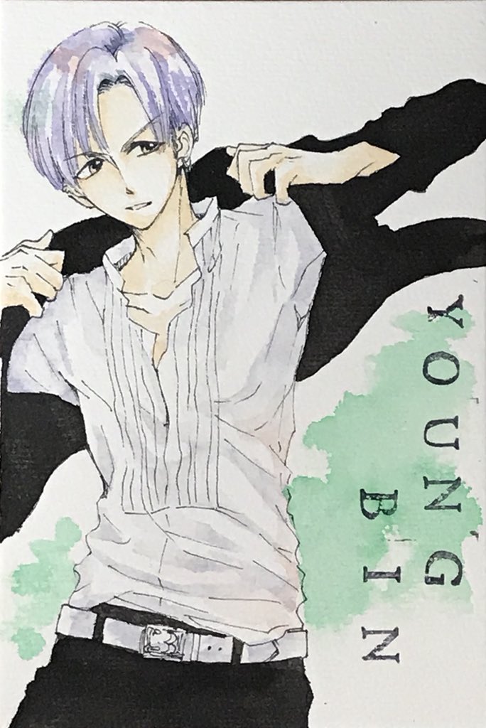 yzk_utano's tweet photo. りぼん7月号で #SF9 のレポ漫画を描かせてもらってから、もうちょっと彼らを描きたい！ってなってお仕事の合間に個人的にイラスト描きました🎀
拙くて恐縮ですが、すっっごく楽しかったー✨✨
9人分並べて大満足❣️

改めて取材ご協力いただき感謝です！
#ヨンビン #インソン #ジェユン https://t.co/Ppp31LbocF