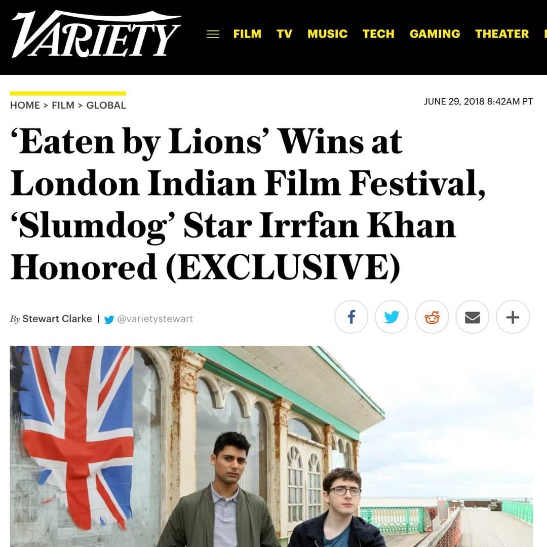 The first time in the history of <a href="/LoveLIFF/">Lifani Susyanto</a> #filmfestival that a #British film has won the audience award! Congrats to team <a href="/EatenbyLionsUK/">Eaten by Lions</a> 🦁 <a href="/JmgMedia/">Jason Wingard</a> <a href="/AntonioAakeel/">▫️</a> <a href="/fatjacko/">Jack Carroll</a> <a href="/hannahmann01/">hannah stevenson</a> <a href="/JohnnyVegasReal/">Johnny Vegas</a> <a href="/GanatraNitin/">Nitin Ganatra OBE</a> <a href="/CHABUDDYGEEZY/">Chabuddy G</a> et al! 
👀 <a href="/Variety/">Variety</a> variety.com/2018/film/news…