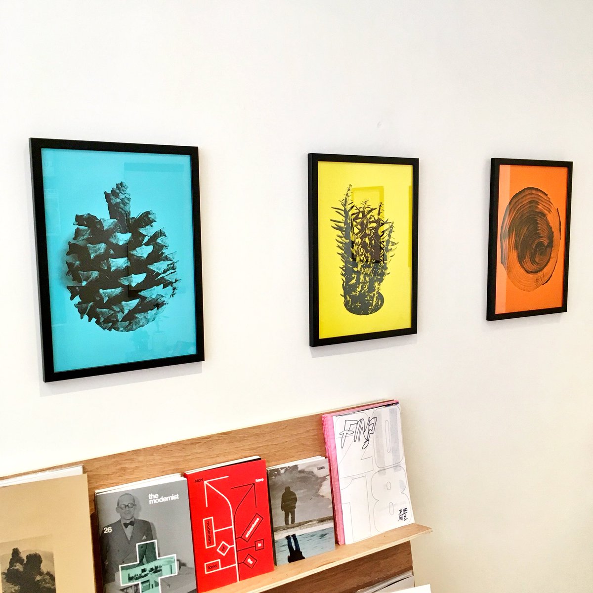 New extra bright graphic photo prints from @m_wil_son x @henrypressmcr on @gfsmithpapers. Framed £40 each, all three? Come and talk to us. #prints #photography #stockportoldtown #raremags