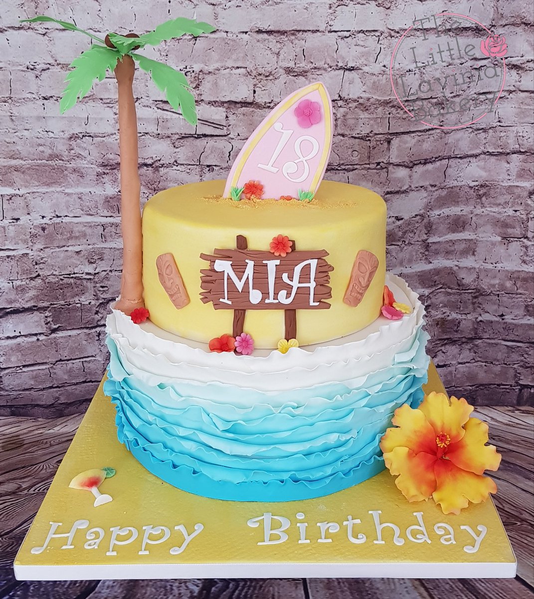 LaviniaBakery's tweet image. Perfect cake for this weather!!! Although the weather has meant I've only really been able to work on it at night! #Heatwaveuk #luaubirthday #dartford