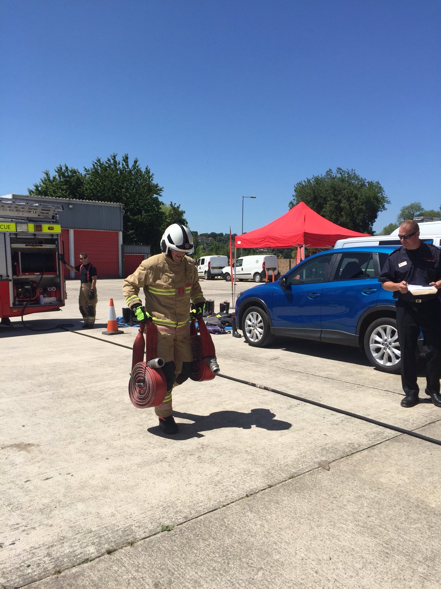 DWFireRescue's tweet photo. CFO Ben Ansell completing the National Fire Selection equipment carry test @ #Salisbury Fire Station. We’ve had 20 potential firefighters complete this today. Great work by all staff from @Mere_Fire_Stn @FireHamworthy @VerwoodFire #hr #oncallsupport @DWFRSSBroad @DWFRSIanJeary https://t.co/cxLtawhE9Q