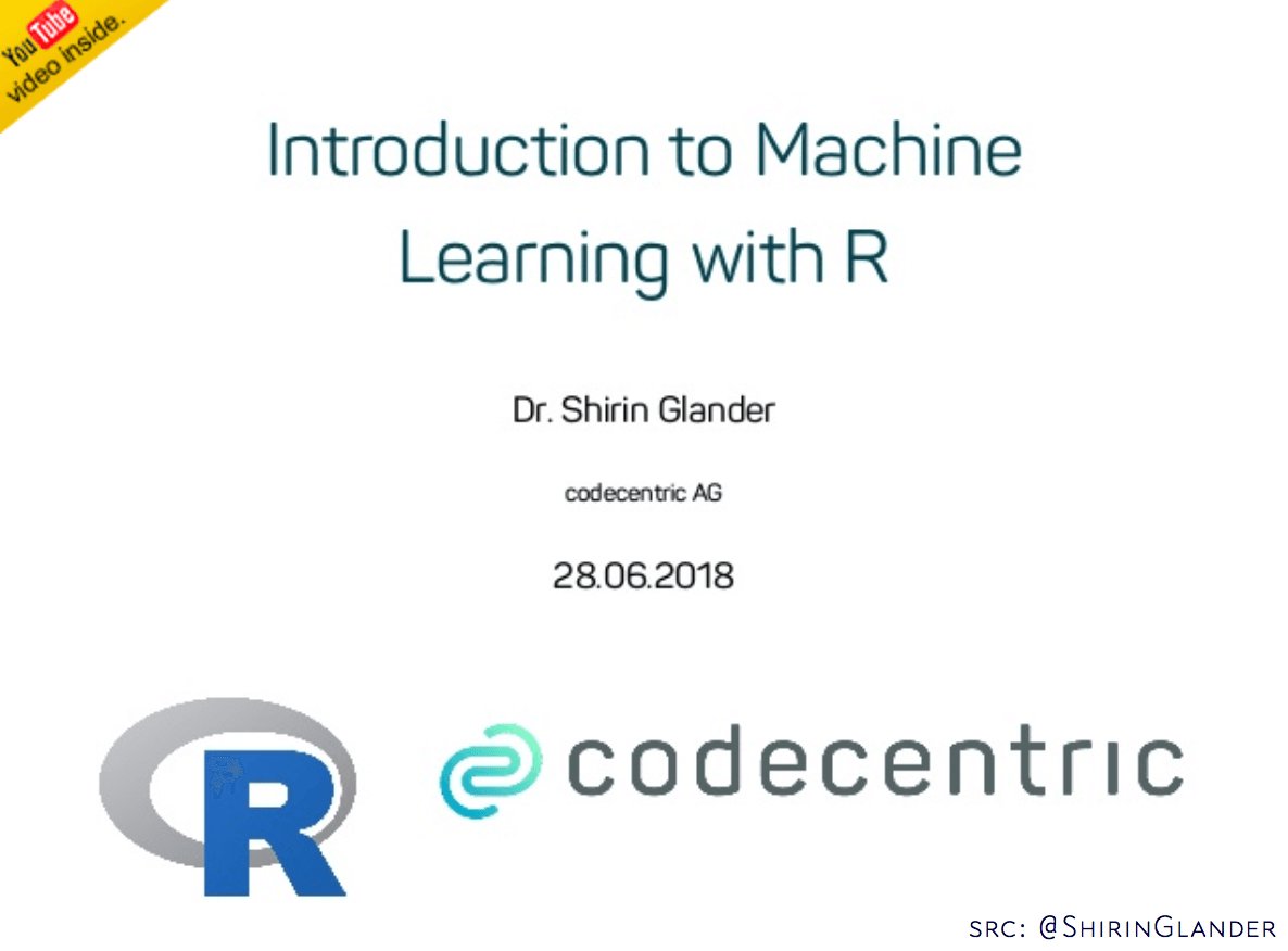 dataandme's tweet photo. 👩‍🏫 great material – code, slides, &amp; 🎬!
💻 "Code for Workshop: Intro to Machine Learning w/ R" by @ShirinGlander 
https://t.co/An6MvGx4TH #rstats #MachineLearning https://t.co/q0eSPYrlZ4