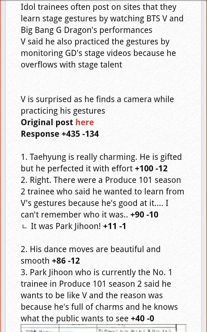 There were 2 posts from Korean sites written about it too mentioning how Taehyung's videos are used in idol's trainee room so that the idols learn stage antics from himBTS  #V   is truly an IDOL OF ALL IDOLS! He is such a phenomenon http://www.peachisodaworld.com/2017/02/instiz-170227-idol-who-is-known-as.html?m=1 http://www.peachisodaworld.com/2017/04/pann-170413-v-who-is-known-as-stage.html?m=1