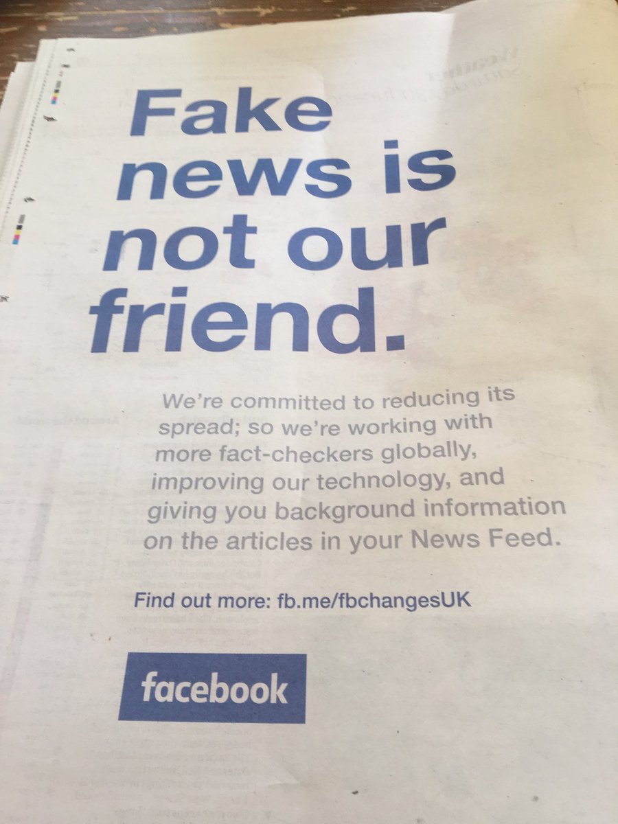 jason_kint's tweet photo. Minor edit => “Facebook is not our friend” If they were, they wouldn’t be dangerously labeling real news as “political advertising.” We’re being used as a PR stunt to fend off a global policy war and investigations of their company. Instagram included. https://t.co/EfOphqRIQN