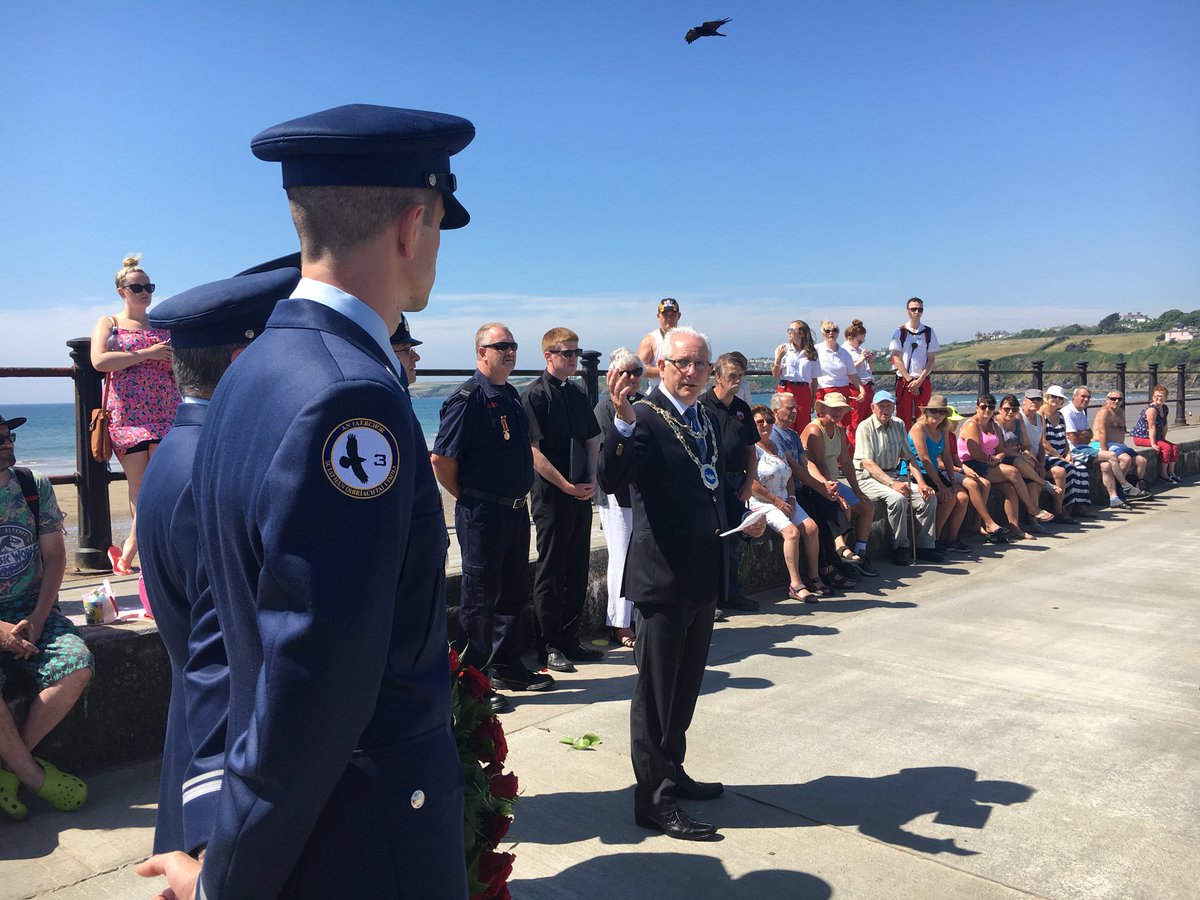 MulliganEddie's tweet photo. REMEMBERING #RESCUE 111
As 19th Anniversary loss @IrishAirCorps #R111 &amp; crew approaches #Mayor @WaterfordCityCt Cllr Joe Kelly gave fine oration on bravery of crew, heroic work of #Emergency Services &amp; loss of @IrishCoastGuard #R116 last year #GoMairidisBeo #thatothersmightlive https://t.co/xQdXo7fF9h