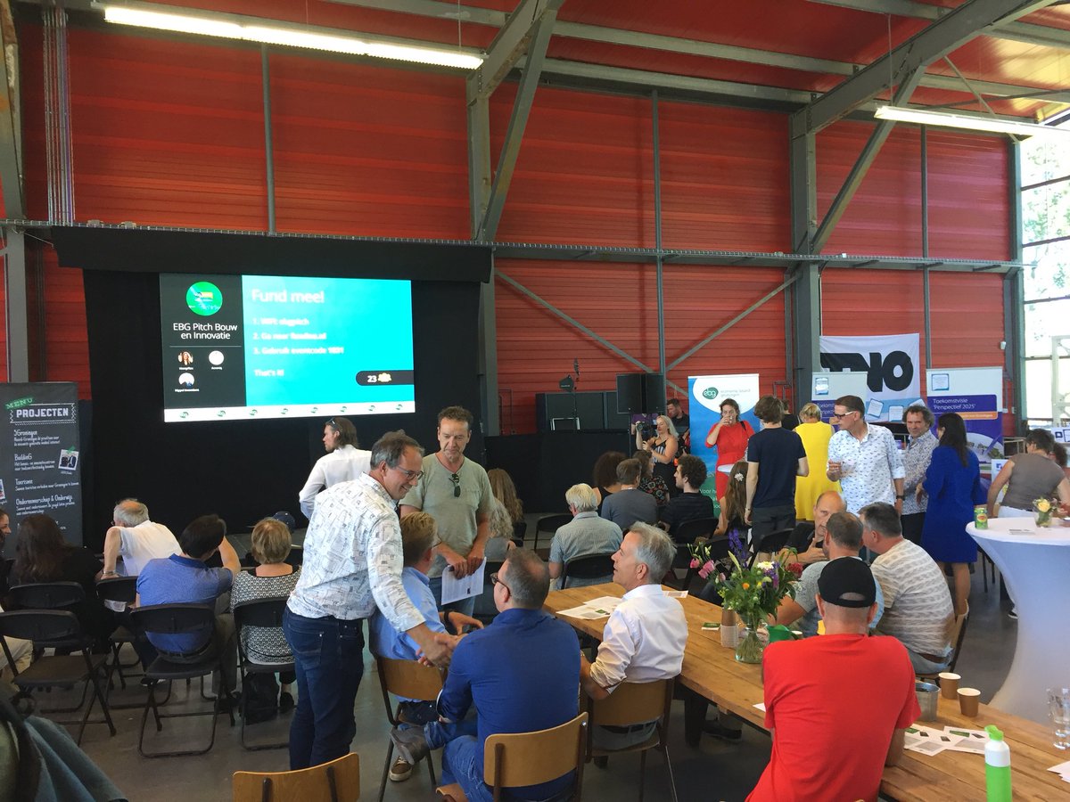 SanderWubbolts's tweet photo. Wie heeft het meest innovatieve idee? Nu start  @EBGroningen pitch bij @THOES_Groningen @TNO_nieuws @bnlrn @BouwendNL https://t.co/34Evjk0trS
