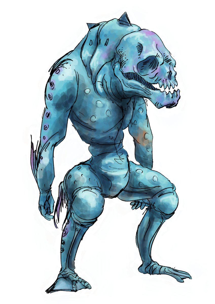 Murbo On Twitter ピラニアを記憶スケッチ Ilustration イラスト 怪人 Monster Kaijin Creature ピラニア Piranha