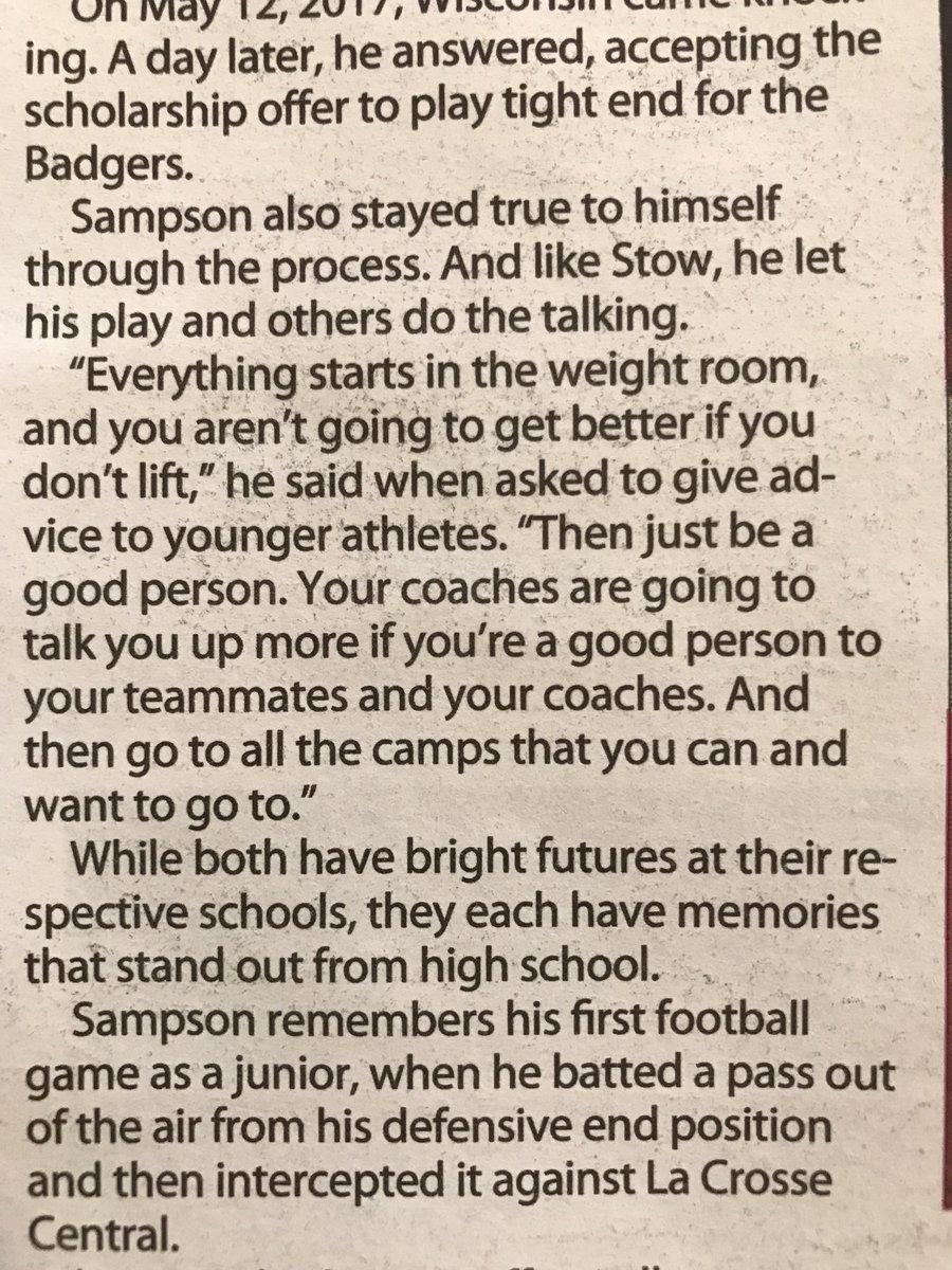 MikeSinz's tweet photo. What an outstanding article! Love Cormac’s advice to younger athletes! #oldabesfootball #allin 🦅 @shorty_sampson https://t.co/oStE58eQe6