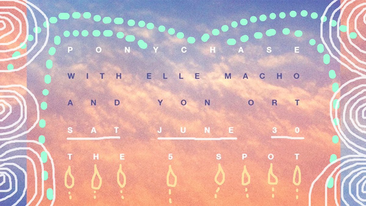 Tonight is the very night we sing out sounds and bash smooth noises. doors <a href="/9pm/">9pm</a> tix $5 at the door! Too easy  <a href="/five_spot/">The 5 Spot</a> Machos are 2nd of 3 bands, a @yon_ort  and  <a href="/Ponychase/">Ponychase</a> sandwich. Hope you may come. You are always on our mind. Kisses.