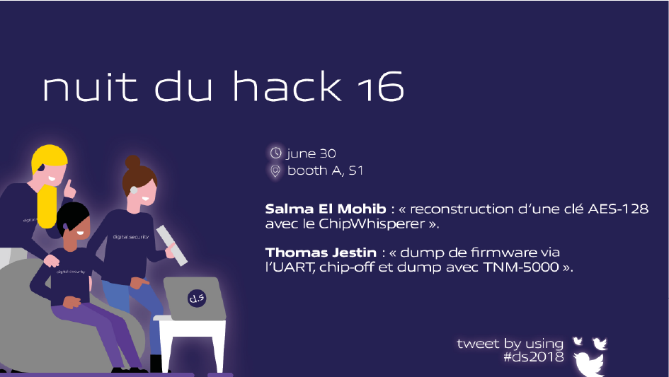 iotcert's tweet photo. [#NuitduHack] During the event, we will be glad to see you at our booth A, level S1. Some demonstrations overthere 😉. More info ⬇️ #ds2018 #ndh #ndh16 #workshop https://t.co/AtISSLY6wd