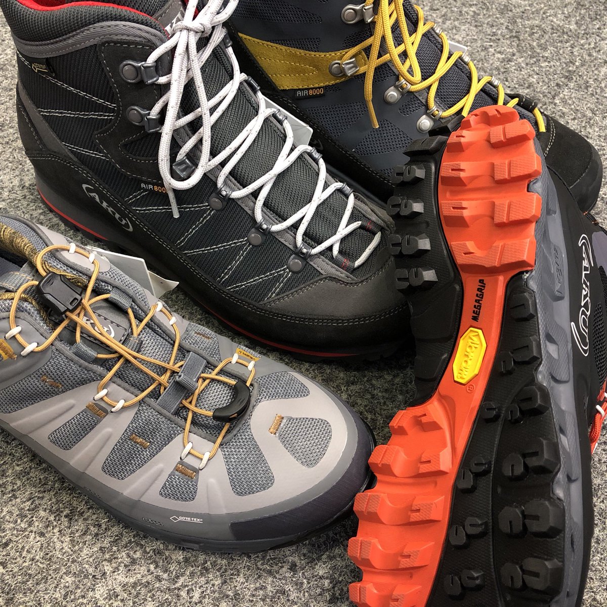 lockwoods_ski's tweet photo. We always enjoy meeting our suppliers, especially when they’ve come all the way from Aku in Italy and have some lovely new boots and shoes to show us! #ss2019 #hiking #hikingboots #bootfitting #walking #lovewhatyoudo https://t.co/FpGd8n5BoE