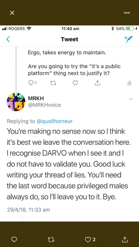 But let’s just look at the claim that I called her a man. It’s easily substantiated who has used what pronoun for whom. She even did it in the previous tweets. Oh, and some history for you. I like receipts, they always come in handy. So, I am still on - #TERFgoggles