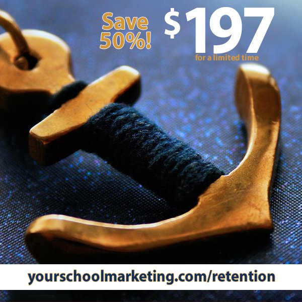 schoolmktg's tweet photo. FINAL DAY to receive the 50% discount on the Retention Course. Sign up today before the price goes up tomorrow: https://t.co/Uv92182aIy https://t.co/y0qmQuYku6