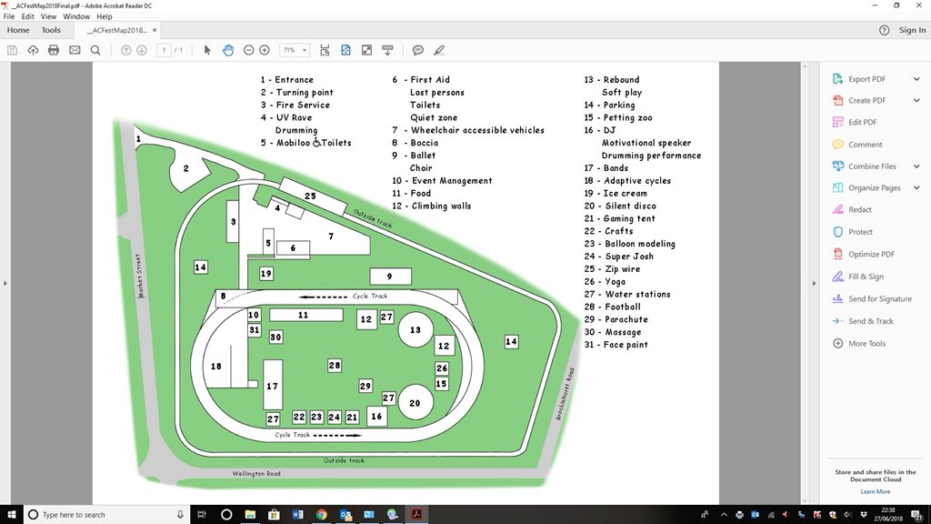 liziophysio1's tweet photo. Map for @AccessibleFest tomorrow.
See you there?
If we are twitter friends please find me and say hello, nice to put a face to a tweet 😊 https://t.co/rx67cnhzS3