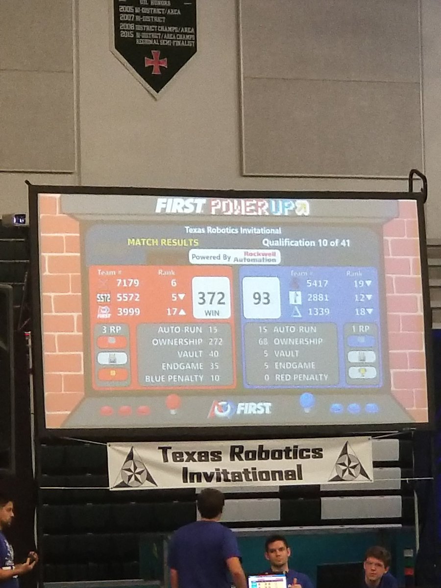 FRC5572ROSBOTS's tweet photo. Sweet job ๐ Another win for The ROSBOTS at #TRI โค Keep up the good work guys!
#stem #firstpowerup #FIRST #FIRSTinTexas #InFIRSTweTrust #Morethanrobots #omgrobots #robots #firstinspires https://t.co/SiUUyjlEac