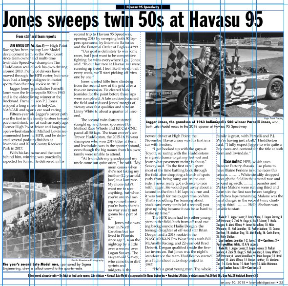 JimCarsonLMD's tweet image. Readers of #LateModelDigest know about @jaggerjones98 @H95Speedway (sorry for rough screenshot but I’m not in office now; in January LMD was printed but now it’s digital) - good luck!