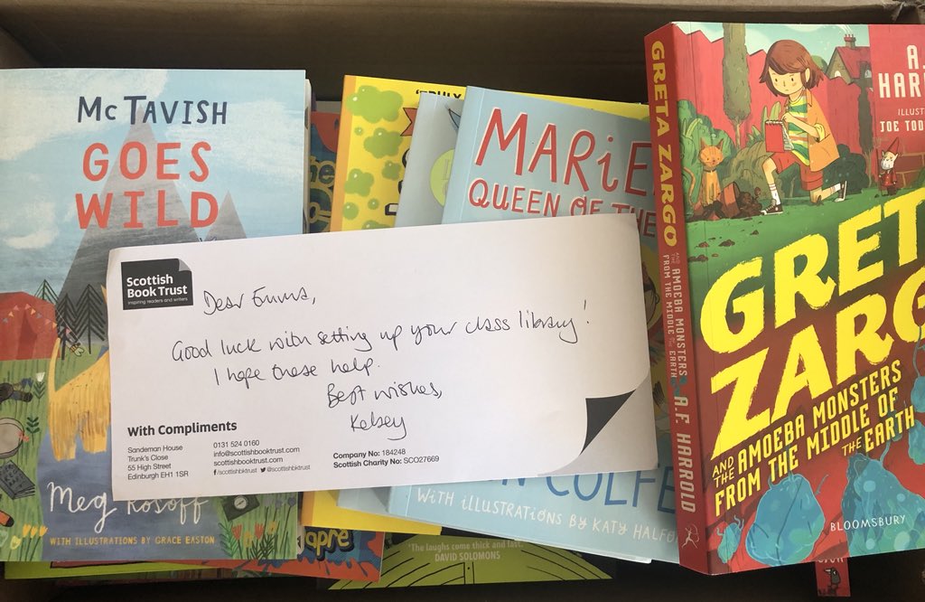 EmmaEllis_7's tweet image. My books from @scottishbktrust arrived today, thanks for this amazing donation! 🏴󠁧󠁢󠁳󠁣󠁴󠁿📚 #books #classlibrary #StrathBA #teaching #welovebooks