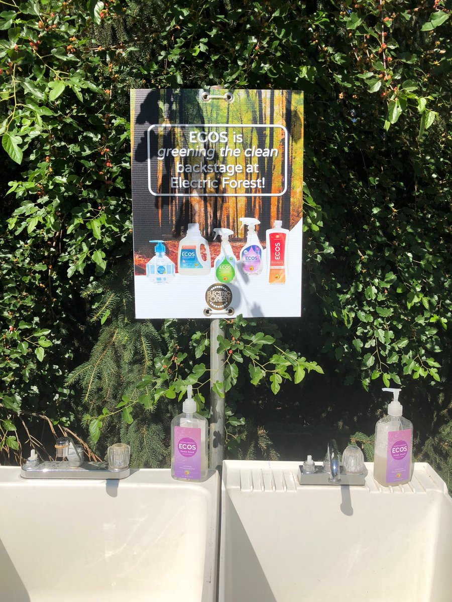ECOSCleans's tweet photo. We've brought our line of safer, greener cleaning products to Michigan at the #ElectricForest Festival! We're green cleaning throughout the forest with our #greywater safe line of products! #ECOS #ECOSCares #ECOSLove https://t.co/koCzPHtPR2