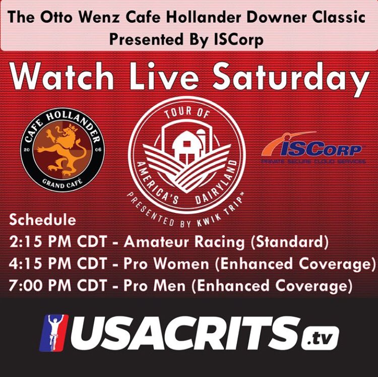 TheCyclingProf's tweet image. Watch me! Live streaming of the #DownerClassic today! Go to USACRITS.tv for for details. #ToAD2018