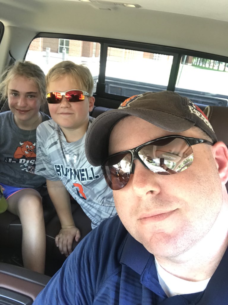 Bucknell_OE's tweet photo. A couple of the #JrBisonClub members cooling off in our Silverado High Country 4x4 courtesy of @FairfieldChev #IceColdAC https://t.co/37vil408qg