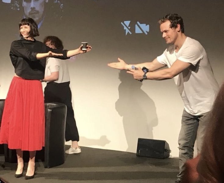 @SamHeughan @caitrionambalfe I love u guys so much! This pic says everything! The most supportive!! I love this partnership! ❤️ #MutualAdmirationSociety