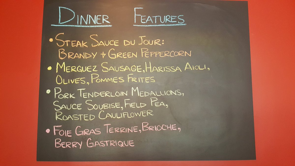 Check out tonight's chalkboard features! #dinner #Durham