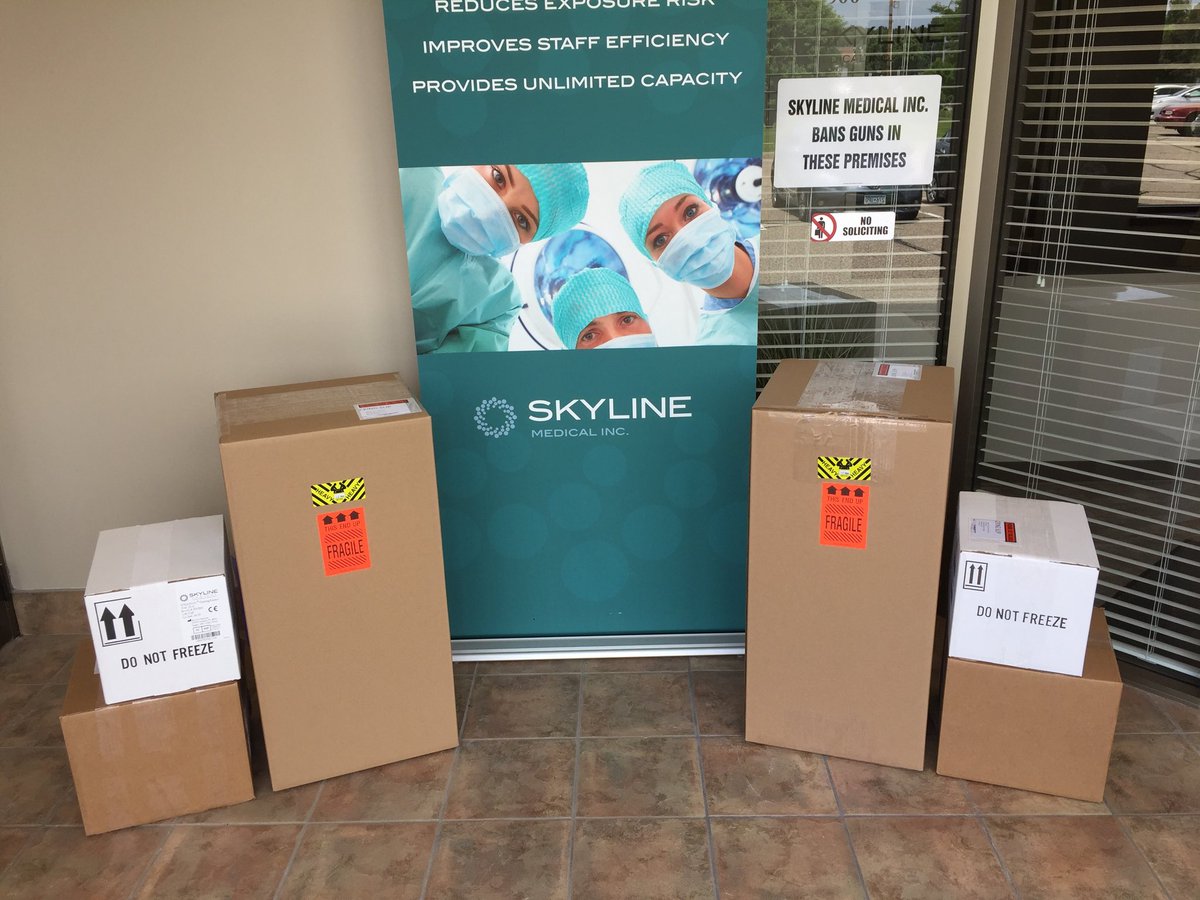 Skyline_Medical's tweet image. These two little beauties are headed to the new VA hospital in the commonwealth of Puerto Rico!  They will be our first devices there.  Make us proud #STREAMWAY