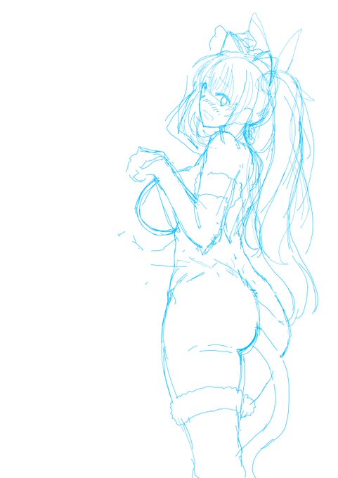 猫耳コスも描きます。 