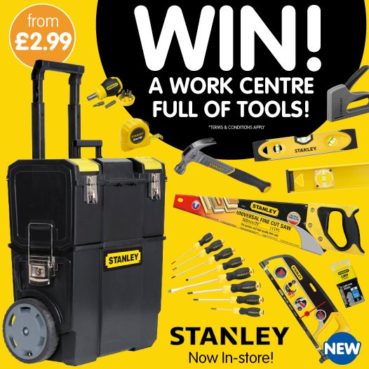 🛠 #COMPETITION TIME 🛠

We're starting the week off with a BANG, thanks to <a href="/stanleytools/">STANLEY Tools</a> !

For your chance to #WIN a work centre FULL of tools, simply FOLLOW us, RETWEET this post &amp; tell us WHO should be DIY'ing around your home?

COMPETITION ends 9am 2/7/18