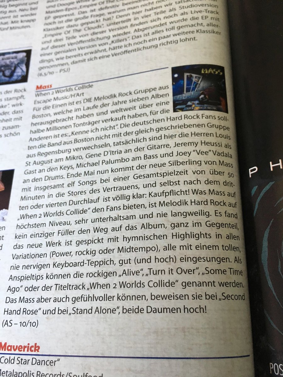 Germany's 'HARDLINEMagazine' rates the new album.. Don't know what it say's but 10 out of 10 looks GREAT.. ;)  Thank you