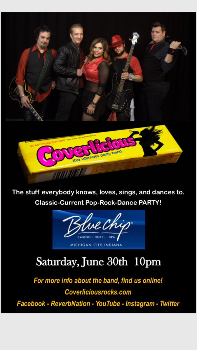 Tonight! We’re at the Blue Chip Casino in Michigan City, IN.