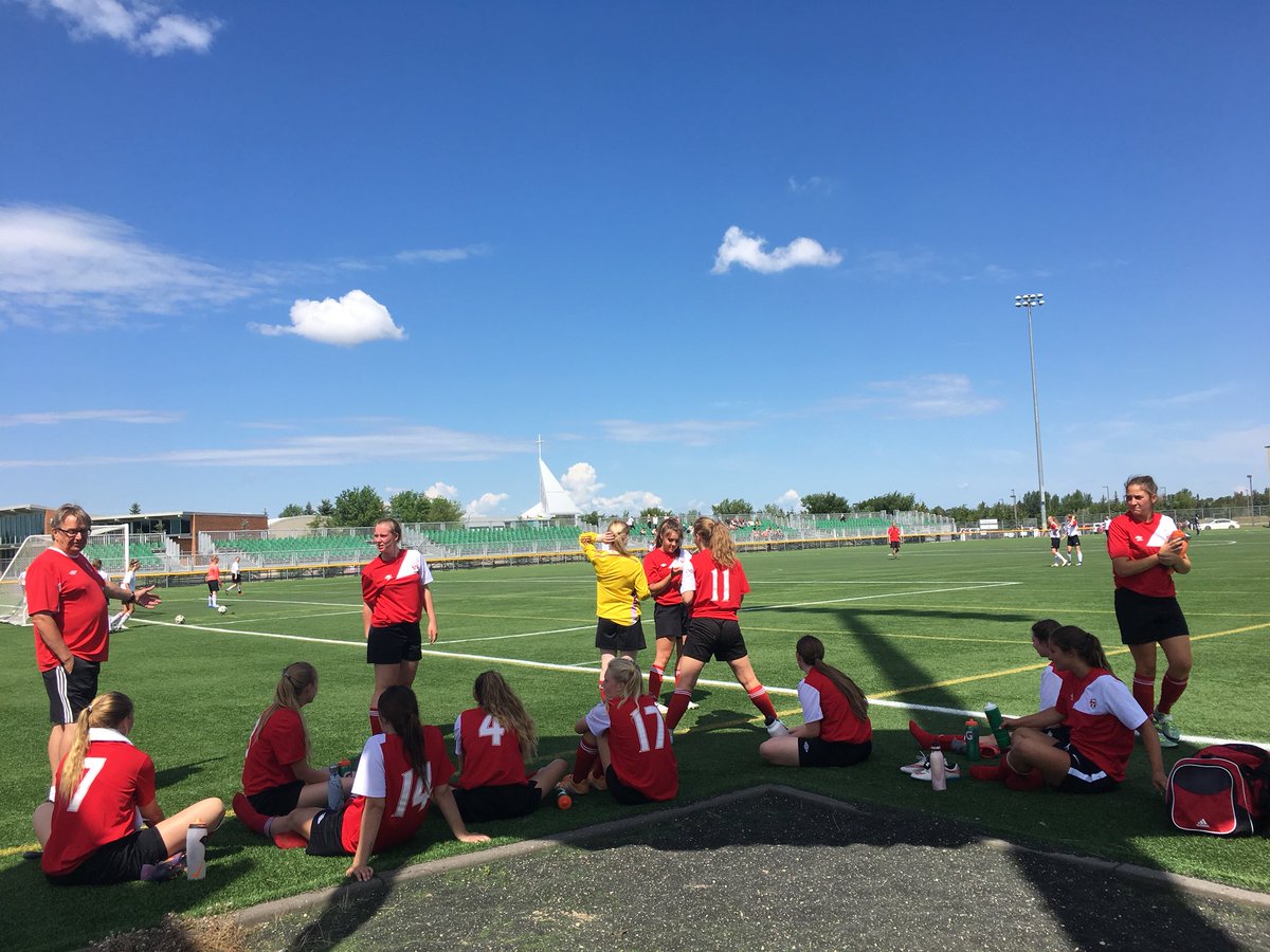 <a href="/SCUnitedSoccer/">SC United Soccer</a> U19G stretch it out after opening Provincials w 1-0 win over Yorkton #preseasonkinksworkedout