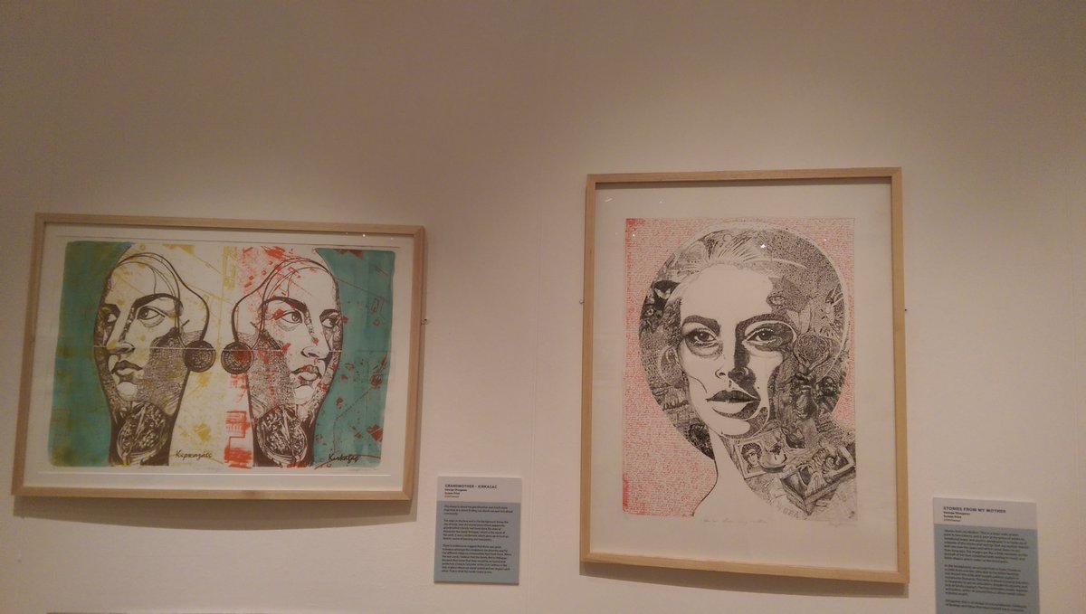 Em_Desouza's tweet photo. Interesting afternoon checking out #journeystohome exhibition incl incredible print work by @gsfougaras, storytelling ceramics across continents and #inspiring learning about the womens guild @RugbyGallery @TheRugbyTown #onwardsandupwards https://t.co/9c7DDMvEXS