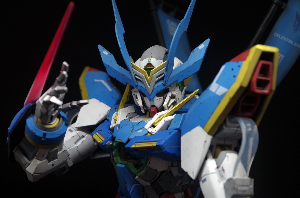 flagship2026's tweet photo. Diving to GBN with my Perfect Grade Senpu Exia #gunpla #gundam #bd_gunpla #bandai #perfectgrade #gundamexia @HobbySite https://t.co/xEWslkwXhs