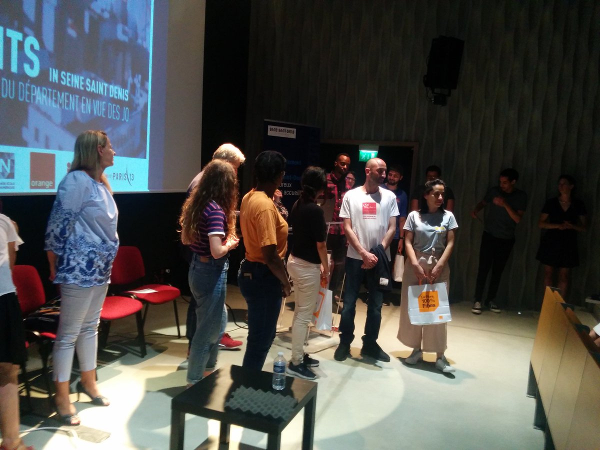 CapEdFab's tweet photo. Et les résultats du hackathon #DigitalentsInSSD #SeineSaintDenis2024 #futuresOFF #INSeineSaintDenis annonces par @fred_havard: 1er prix pr 93Stade et 2e prix pr l'équipe Eco Team drop& shop bravo a tous !!!! https://t.co/YbNsnp6lTR