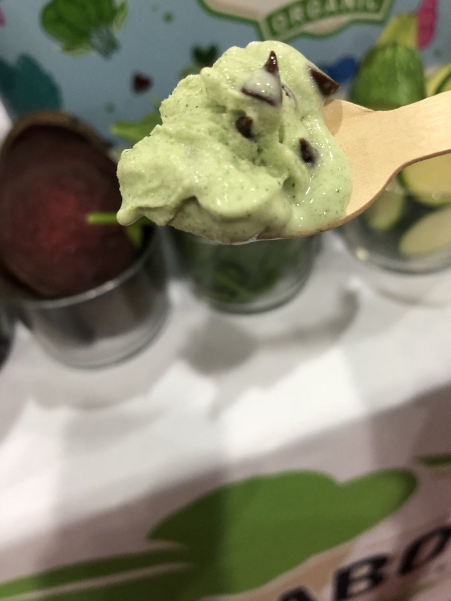 So many 🔥 new trends in the New Brands on the Shelf Pavilion! From chia-infused beverages to spinach-infused ice creams. #fancyfoodshow