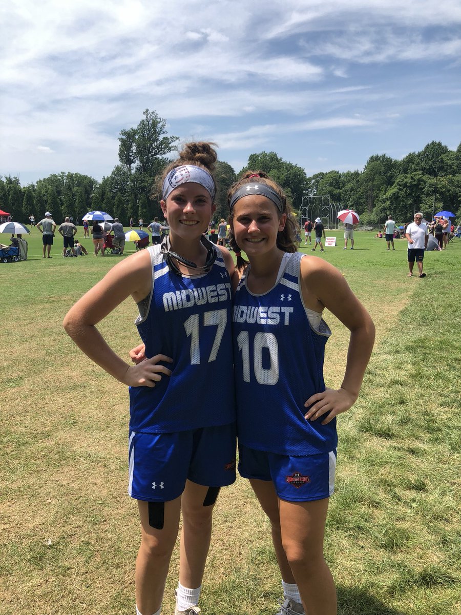 callidee's tweet photo. Camryn ‘22 and Audrey ‘21 representing the Midwest at the Under Armour All America tournament! Great competition and exciting for the girls! Command division. @ResoluteLax https://t.co/5zPck99F4S