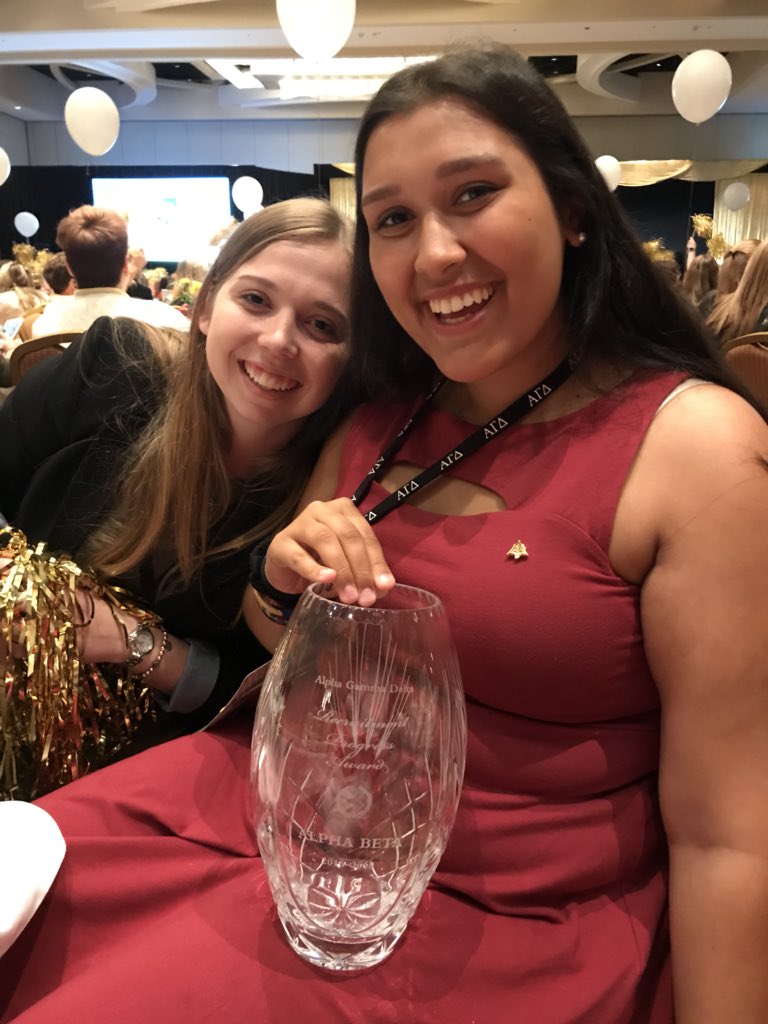 Sweet!!! My undergraduate chapter just won a cool award!!!! You go Alpha Beta-Alpha Gamma Delta!! Go Blue 💛💙🐿🐿🐿🐿🐿🐿🐿🐿#alphagamconvention #alphagamforlife