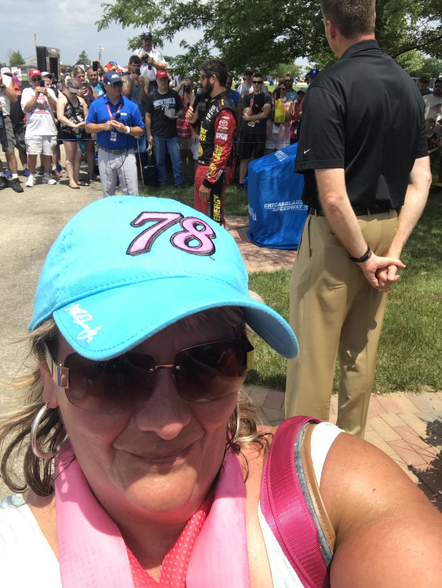 sweetmoose's tweet photo. Was super excited to see Martin Truex Jr @ Chicagoland Speedway this morning!!! Just didn’t get an autograph 😞. Maybe tomorrow! 😃 #TruexNation #NASCAR #truexfan #gotruex https://t.co/Tod7qImhak