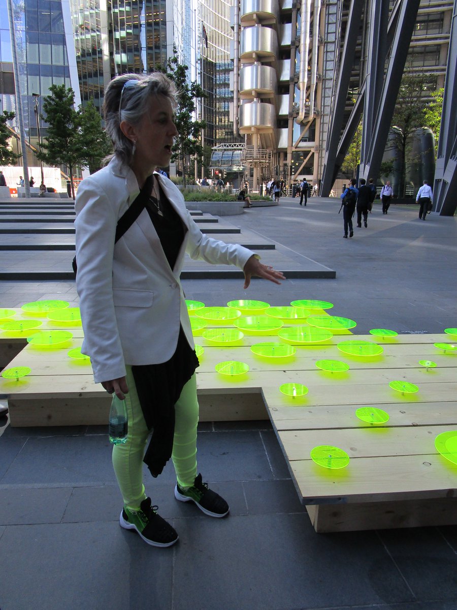 PMSA_Sculpture's tweet photo. Loved hearing #JyllBradley talking about her work 'Opening in the Air' #tour @sculpturecity @LacunaProjects #StHelensSquare explaining how "Light activates the intricate etchings as the work changes according to the time of day"  #SculptureintheCity #publicart #London https://t.co/OldJpbarLm