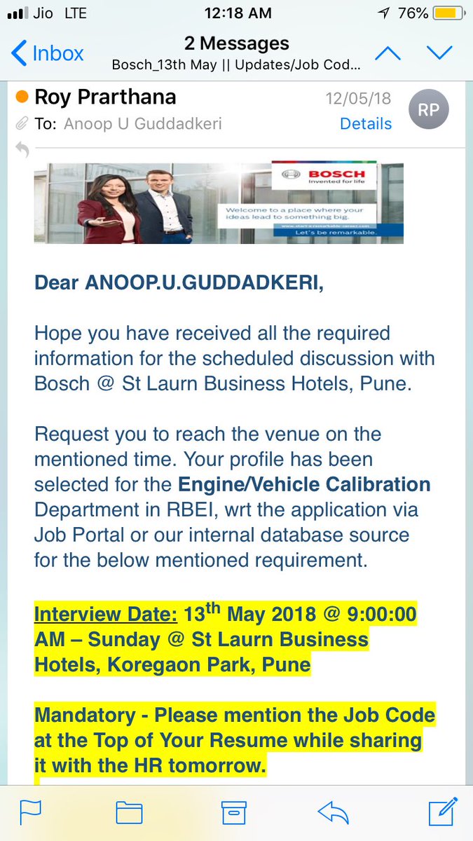 UgAnoop's tweet image. 5 times Inappropriate information and fake interview scheduled by Robert Bosch India HR team bangalore. @boschindia @BoschGlobal @RexrothControls @boschindia @RobertBoschGmbH