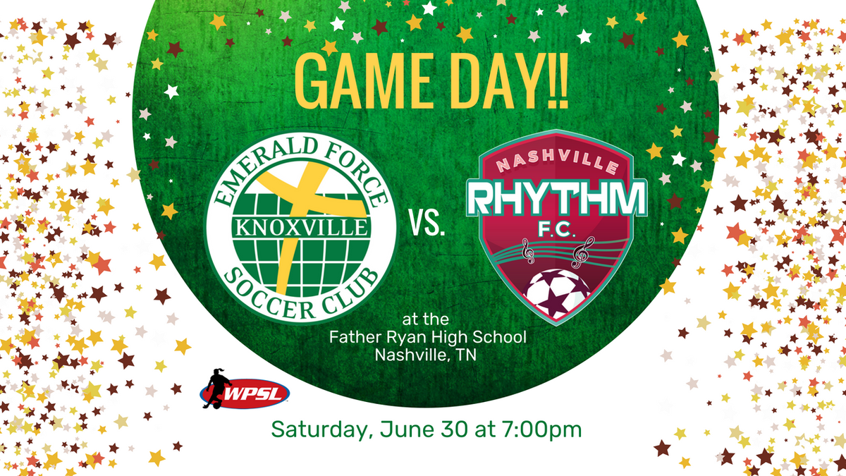 The Emerald Force women's team close out their season tonight in Nashville. They take on the Nashville Rhythm at 7:00pm. #WPSL