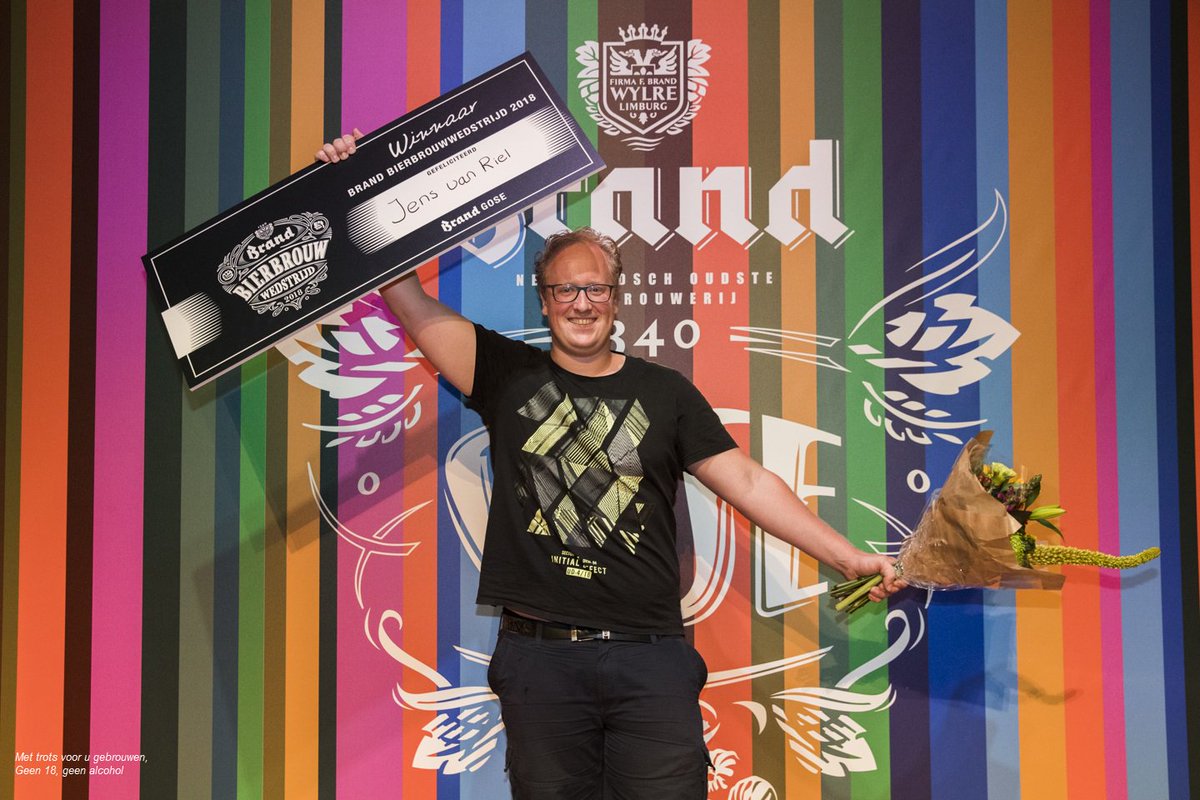 Gefeliciteerd Jens! De winnaar van de Brand bierbrouwwedstrijd “Gose” 2018!