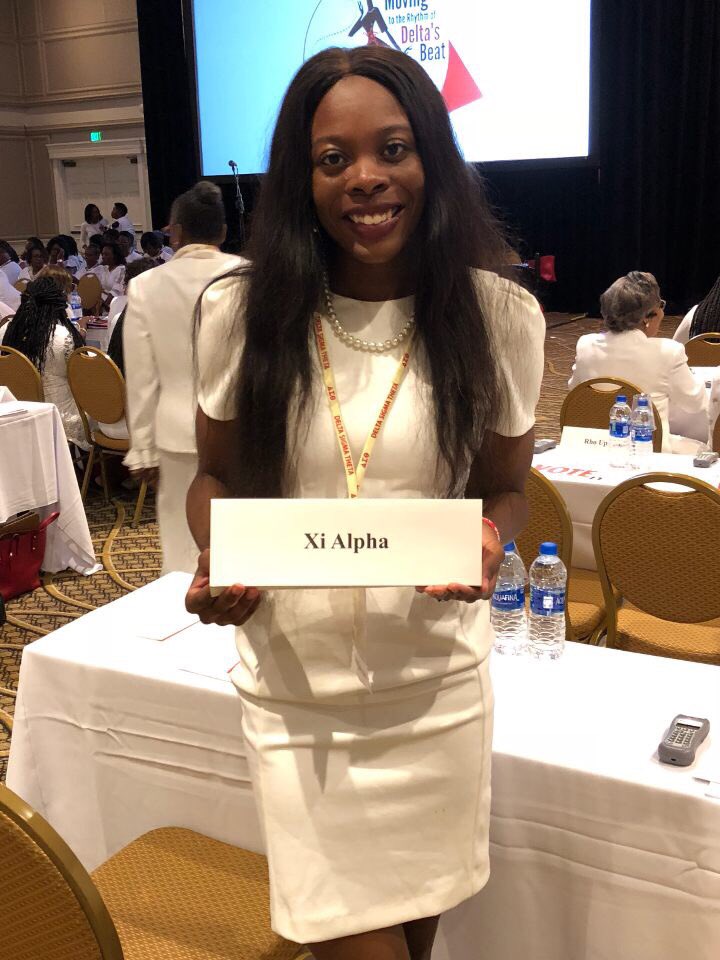 XiAlphaDST's tweet photo. Soror Brianna Hayden spent the past few days representing our chapter at the Southern Regional Conference. Thank you Bri for being such a wonderful delegate! #dstsouthernregion #xialpha #ARedHotSummer https://t.co/bnNfgoJnEU