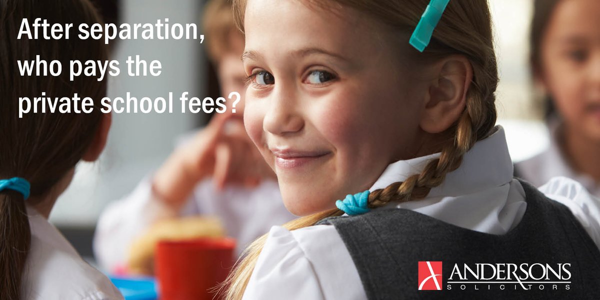 What happens to private school fees after a separation? Read this week's blog post to find out: andersons.com.au/lawtalk/2018/j…